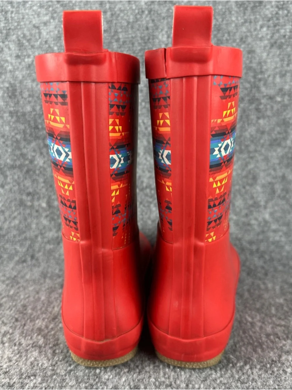 Pendleton Pilot Rock Mid Rain Boots Kids US 13/1 Red Rubber Waterproof